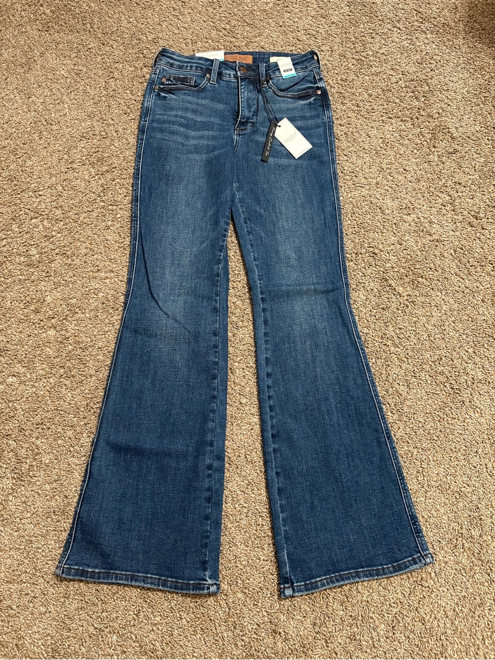 Judy Blue Dark Blue High-Rise Flare Jeans size 26